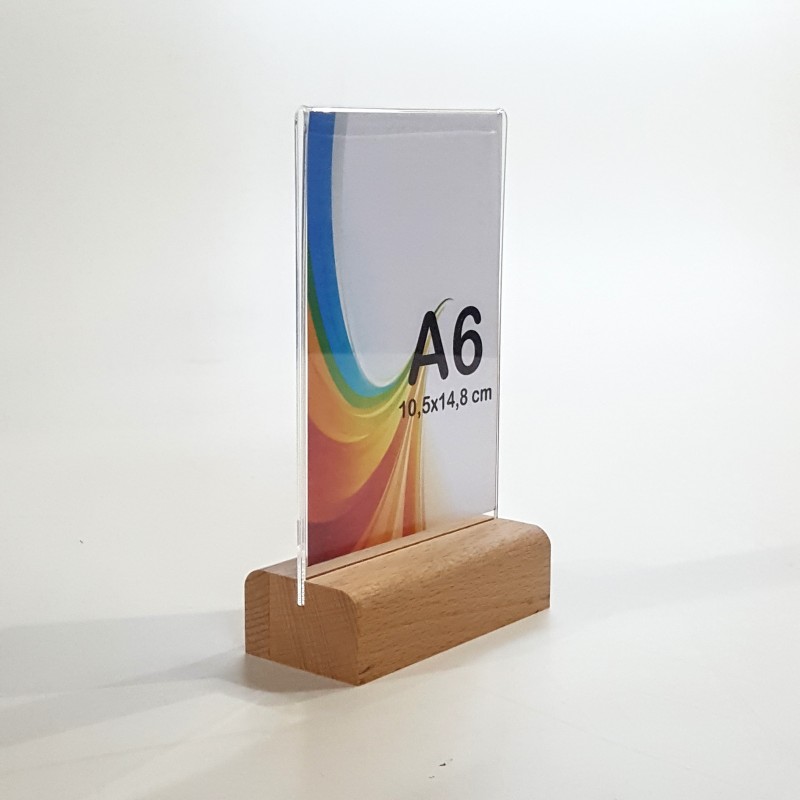 A7 Ahşap Ayaklı Dikey Föylük (7,5 x 10,5 cm) Elegant
